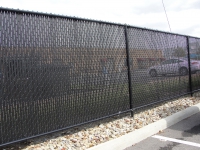 Black Chain link with Privacy Slats
