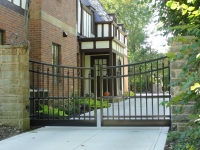 Ornamental Double Gate with Single Concave Arch with Quad Finials EFF-25
