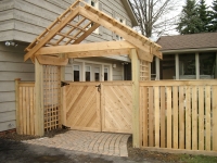Wood Solid Double Gate with Arbor