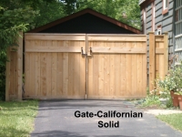 Wood Double Drive Gate-Californian Solid