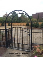 Arbor EFF-20 Arched Gate Double Pickets on Bottom