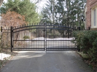 Ornamental Estate Gate Arched with Tri-Finials, Custom Spacing EFS-10