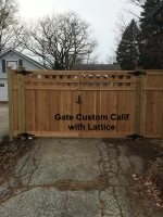 Wood Gate Custom Calif with Lattice