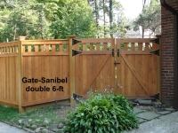 Wood Double Drive Gate Sanibel